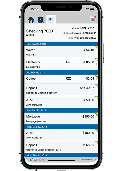 Mobile Banking Screen